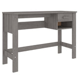 Desk HAMAR Light Grey 110x40x75 cm Solid Wood Pine 340459