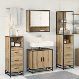 Bathroom Furniture Set 4 pcs Artisan Oak Engineered Wood 3402510