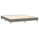 Box Spring Bed Frame Dark Grey Super King Fabric 3121179