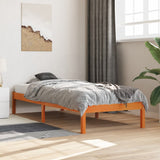 Bed Frame without Mattress Wax Brown 75x190 cm Small Single Solid Wood Pine 844833