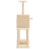 Cat Tree with Sisal Scratching Posts Cream 122 cm 172088