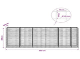 Gabion with 3.5 mm Wire and 10x10 cm Mesh 550x100x200 cm 3463445