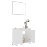 3 Piece Bathroom Furniture Set White Engineered Wood 3056925