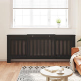 Engineered Wood Radiator Cover Black 205 cm 325548