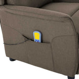 Massage Chair with Cushion Taupe 93.5 x 67.5 x 101.5 cm Fabric 348357