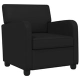 Armchair Shiny Black Faux Leather 42043435