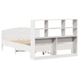 Bookcase Bed without Mattress White 120x200cm Solid Wood Pine 3323108