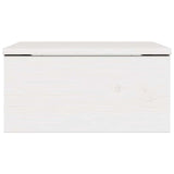 Bedside Table White 37 x 35 x 18.5 cm Solid pine wood 873483