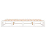 Bed Frame without Mattress White 140x200 cm Solid Wood 820797