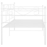 Sofa Bed Frame without Mattress White Metal 90x200 cm 324768