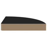 Floating Corner Shelves 4 pcs Black 25x25x3.8 cm MDF 323900