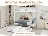 White-layer wrought iron high-low bed with pull-out bed and reinforced metal bed frame for W3987P434162