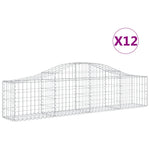 Arched Gabion Baskets 12 pcs 200x30x40/60 cm Galvanised Iron 3145377