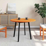 Table Top Round Wax Brown 90x2.5 cm Solid Wood Pine 847130