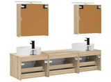 Bathroom Cabinet Set 5 pcs Sonoma Oak Engineered Wood 3406593