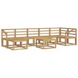 Outdoor Sofa Set 8 pcs White Solid Acacia Wood 3387993