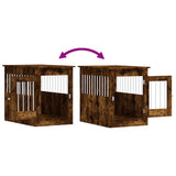 Dog Crate Furniture Smoked Oak 55x80x68 cm Engineered Wood 838327