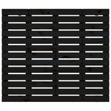 Wall Headboard Black 81x3x91.5 cm Solid Wood Pine 824697