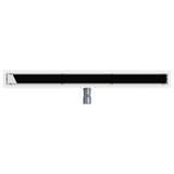 Shower Drain Glass Cover with 360&deg Siphon Black 100 cm 42015978