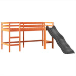 Kids' Loft Bed with Tower White&Black 80x200 cm Solid Wood Pine 3309152