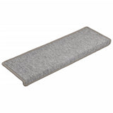 Stair Mats 15 pcs 65x21x4 cm Light Grey Rectangular Edge 134570