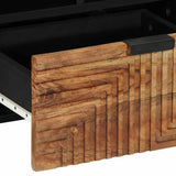 TV Cabinet with Drawer Brown 100 x 33 x 46 cm Solid Mango Wood 4017772
