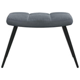 Relaxing chair with Footstool Dark Grey Velvet 42022448