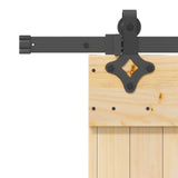 Sliding Door NARVIK Natural and Black 70 x 210 cm 3445371