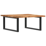 Basin Shelf Wall Mounted Steel and Solid Wood Acacia 3302881