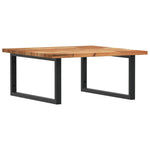 Basin Shelf Wall Mounted Steel and Solid Wood Acacia 3302881