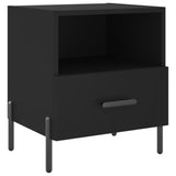 ZNTS Bedside Cabinet Black 40x35x47.5 cm Engineered Wood 827454