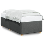 Bed Frame without Mattress Dark Grey 90x190 cm Single Fabric 3284695