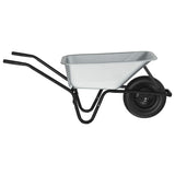 Wheelbarrow Silver and Black 141 x 60 x 57 cm Steel 42007973