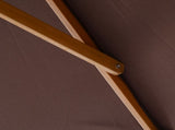 2 x 3m Wooden Garden Parasol Umbrella Outdoor Sun Shade Canopy, Dark Coffee T3398P320076