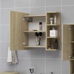 Bathroom Mirror Cabinet Sonoma Oak 62.5x20.5x64 cm Engineered Wood 803311