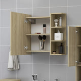 Bathroom Mirror Cabinet Sonoma Oak 62.5x20.5x64 cm Engineered Wood 803311