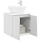 Wall-Mounted Sink Vanity High Gloss White 49.5 x 44.5 x 65 cm 890446