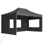 Professional Folding Party Tent with Walls Aluminium 4.5x3 m Anthracite 45498