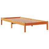 Bed Frame with Headboard without Mattress Wax Brown 90x190 cm Single 3305733