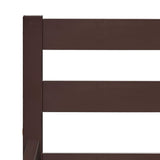 Bed Frame without Mattress Dark Brown Solid Pine Wood 180x200 cm Super King 283207