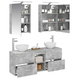 Bathroom Cabinet Set 5 pcs Concrete Grey Engineered Wood 3406674