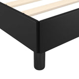 Bed Frame without Mattress Black 193x203 cm King Faux Leather 347283