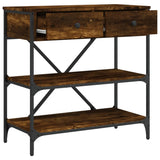 Console Table Smoked Oak 75x34.5x75 cm Engineered Wood 833410