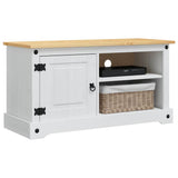 TV Cabinet Corona White 100 x 40 x 52 cm Solid Pine Wood 42021196