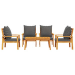 ZNTS 5 Piece Garden Lounge Set with Cushions Solid Wood Acacia 3211805