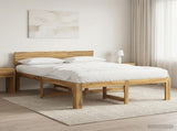 Double Bed Frame with Headboard ROSTOCK White 135 x 190 cm 903448