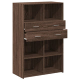 Highboard Brown Oak 80x42.5x124 cm Engineered Wood 3281391