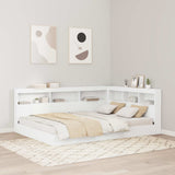Bookcase Bed with Headboard White 140 x 200 cm Engineered wood 3335729