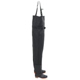 ZNTS Chest Waders with Boots and Belt Black Size 43 4017004