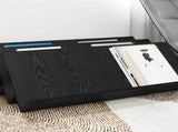 Magazine Rack Black Oak 90 x 53 x 28.5 cm Engineered Wood 890889